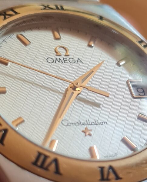 Omega Constellation 35 mm Quarz Stahl/18 K Gold