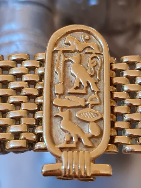 14K 585 Gold Armband Ägyptische Hieroglyphen  – Einzelstück !
